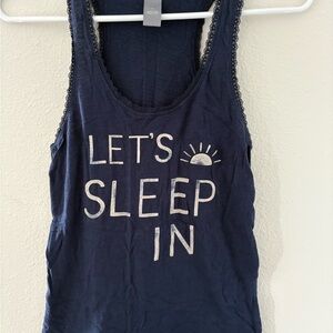 Aerie Navy Sleep Tank Top